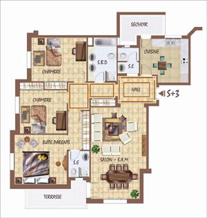 plan maison s+4 tunisie