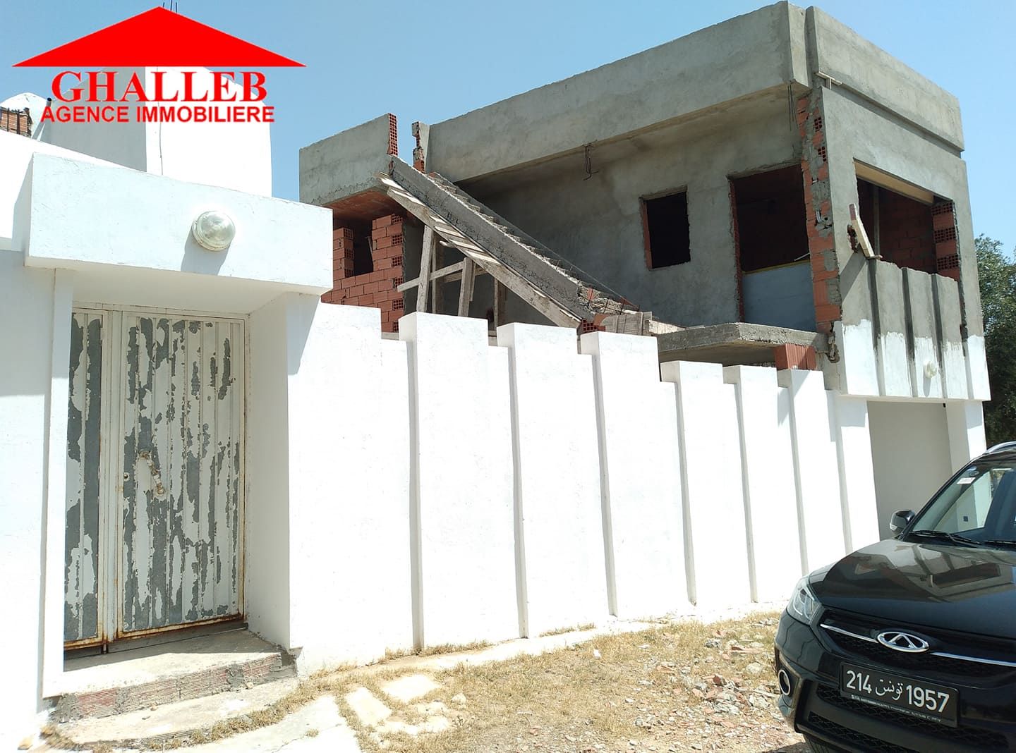 Av une belle maison avec studio inachevé à hammamet nord nd