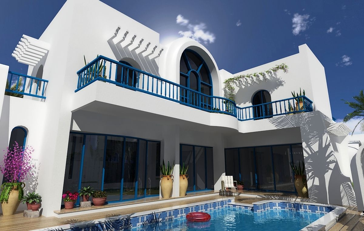 A vendre à djerba tunisie villa de prestige - vente maison à aghir.