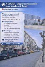 Appartement disponible pour etudiants ou etudiantes