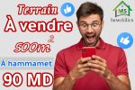 Un terrain de 500 m² à vendre à hammamet