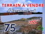 A vendre à 75 md à hammamet sud un lot de terrain de 288 m²