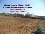 Beau lot de terrain de 500m² à menchar hammamet