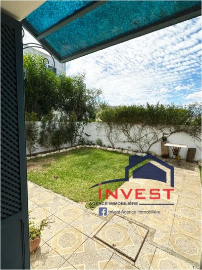 S3 furnished apartment with garden in Gammarth