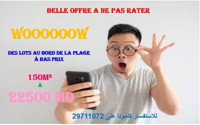 des lots de terrain au bord de mer à kélibia