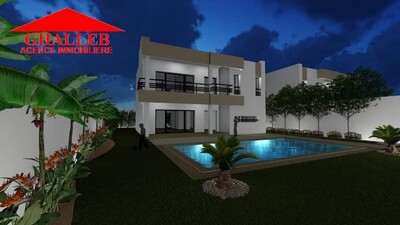 AV une très belle villa à la compagne de Hammamet nord m