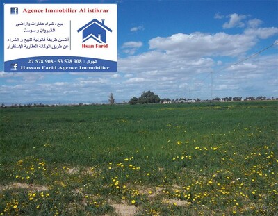 أرض فلاحية بيضاء خلف منتزه السقني