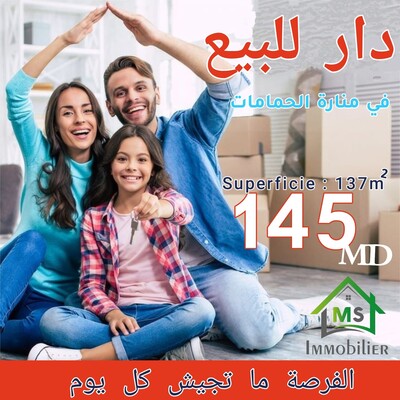 Coquette maison de 137 m² avec étage inachevé à vendre à 145 MD