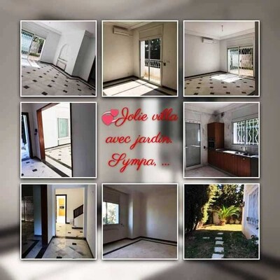 Sidi Daoud jolie villa S+4 type jumelée avec beau jardin