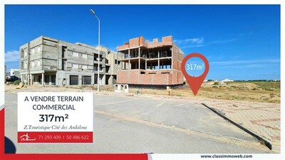 Terrain de 317 de coin Commercial Résidentiel