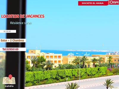 à louer appartement s+2 avec piscine pour vacance