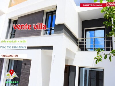 Vendre Villa Style Américain Neuf En Plein Centre Ville Sousse