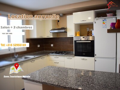 location annuelle appartement s+3 en plein zone touristique