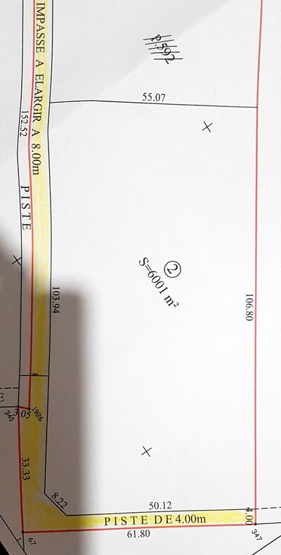 Terrain rectangulaire