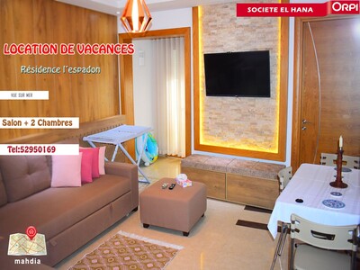 Vacance S+2 Résidence L’espadon Vue Sur Mer À Corniche mahdia