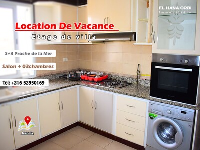 À Louer Appartement S+3 Pour Vacance D’étè À Mahdia