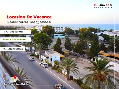 a louer appartement s+2 rz borjerras