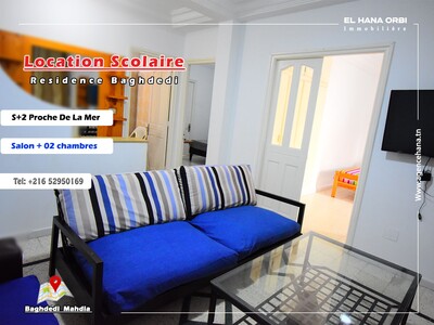 À Louer Appartement S+2 Pour L’année Scolaire À Baghdedi
