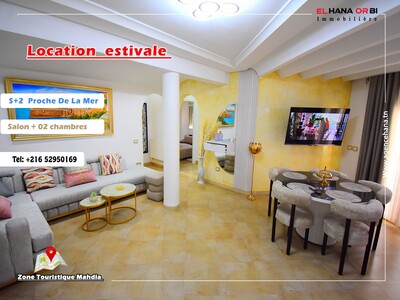 S+2 Proche De La Plage À Corniche Mahdia pour location