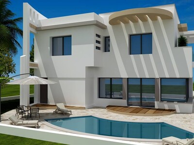 vente une moderne villa non fini à craxi hammamet sud