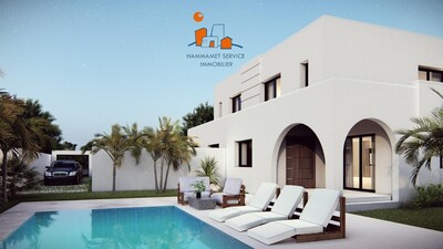 A vendre sur plan : villa de charme avec piscine s+3 en cours de