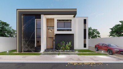 villa de style AMERICAIN en cours de finition