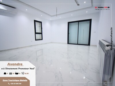 Vendre S+2 haut standing et directement promoteur à zone mahdia