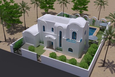 Villa avec Piscine à 300m Plage à Vendre à Djerba Zone Urbaine