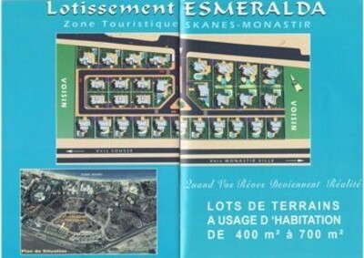 Sale plots of land subdivision ESMERALDA SKANES-MONASTIR