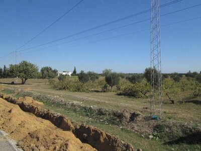 Terrain sur la route entre Hammamet sud bouficha