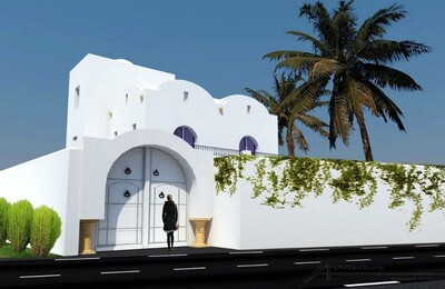 Villa style américain avec piscine à Hammamet