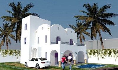 Villa style arabesque à Hammamet zone craxi avec piscine