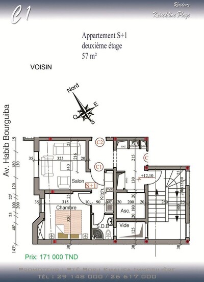 Appartement neuf à khereddine plage