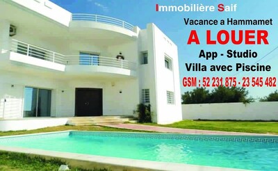 Location pour vacance des appartements