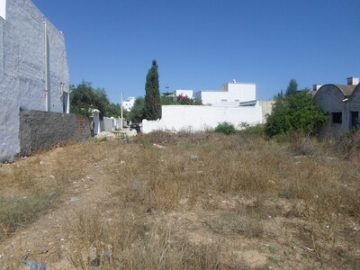 for sale a plot of 400 in front cultural center of hammamet W