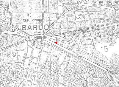 Terrain centre du bardo, angle de 2 rues, r+4