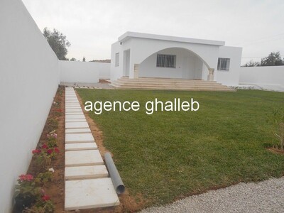 Villa avec un beau jardin gazonnée nn