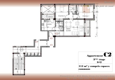 Vente appartement S+2 en cours de construction