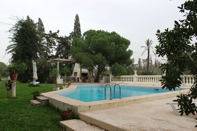 villa avc piscine et jardin gazonné à yasmine hammamet
