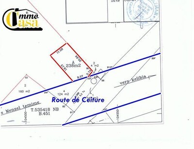 Terrain première position route de ceinture Kélibia