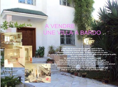 A vendre une très belle villa au Bardo