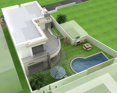 Villa moderne en face théâtre