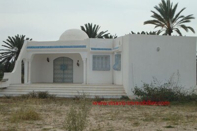 VISAVIS IMMOBILIERPROPRIETE A DJERBA:VENTE:STUPEFIANTE VILLA AU ZONE TOURISTIQUE
