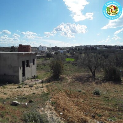 av un terrain à 5km de yasmine hammamet