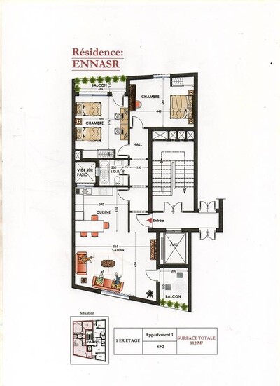 Appartement S+2 Monastir