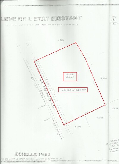 un terrain nu de 1771 m² à Hammamet