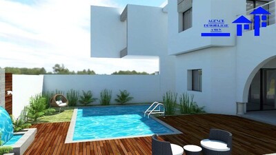jolie villa avec piscine de style moderne
