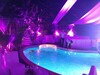 Space garden with pool party