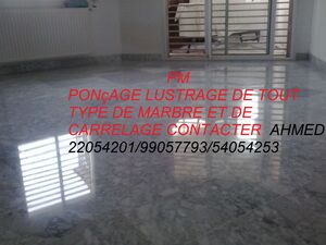 lustrage de marbre et de carrellage