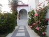 a villa luxury with large garden with grass